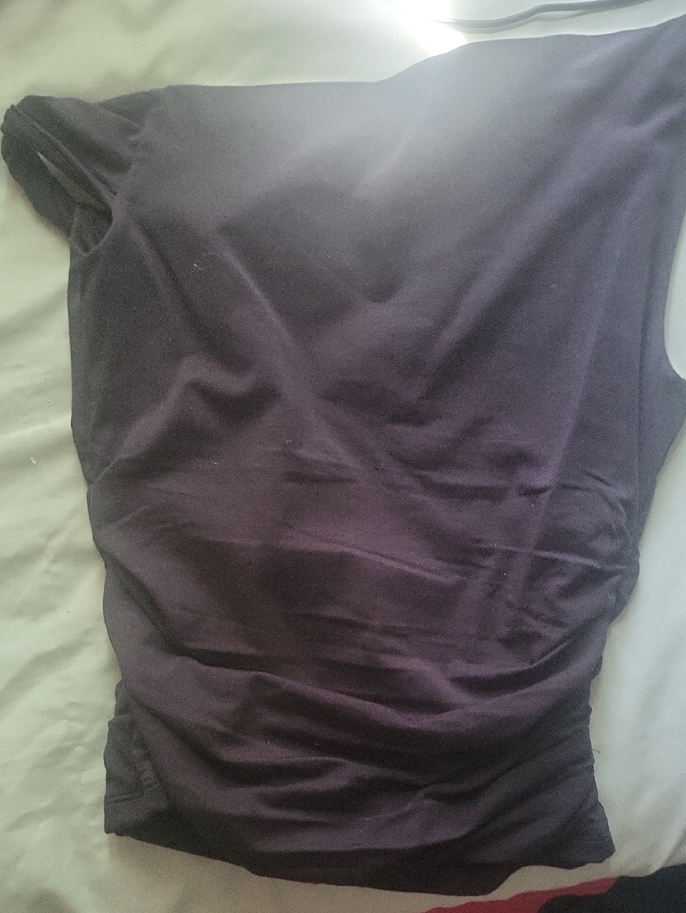 NWOT Abercrombie & Fitch Black Asymmetrical Top XXS - Picture 8 of 8